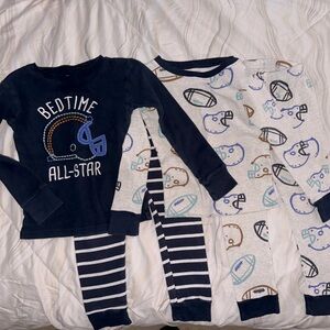 Carter's Navy and‎ Gray Sports Pajama Set